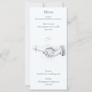 Hand in Hand Romantische Minimalistische Hochzeits