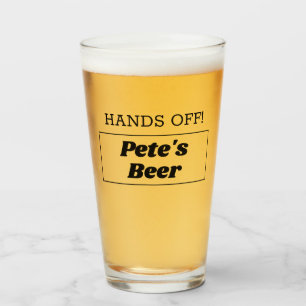 Hand ist weg! Personalisiertes Bierglas Glas