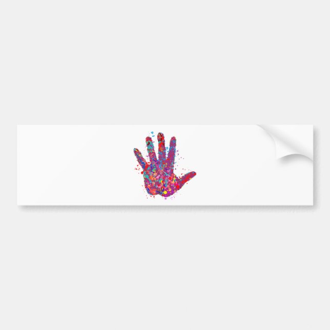 Hand, Kontur, Tropfen-Kunst Autoaufkleber (Vorne)