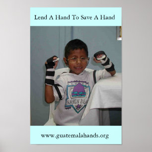 Hand leihen, um eine Hand Retten Poster