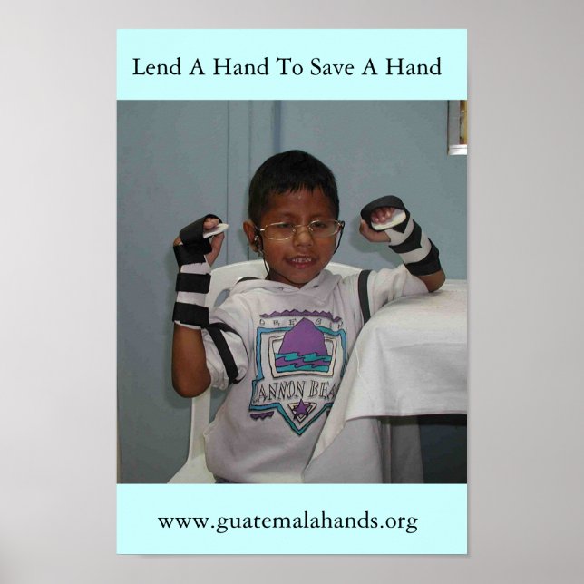 Hand leihen, um eine Hand Retten Poster (Vorne)