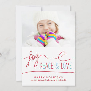 Hand Letted Joy Feiertagskarte
