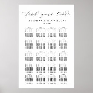 Hand Letter Chic Hochzeitstabelle Poster