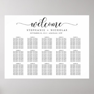 Hand Letter Chic Hochzeitstabelle Poster