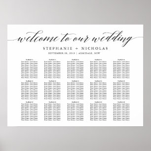 Hand Letter Chic Hochzeitstabelle Poster