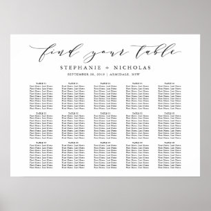 Hand Letter Chic Hochzeitstabelle Poster