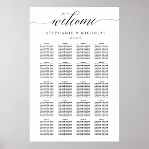 Hand Letter Chic Hochzeitstabelle Poster