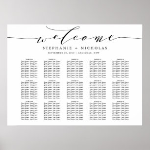 Hand Letter Chic Hochzeitstabelle Poster