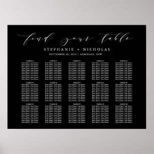 Hand Letter Chic Hochzeitstabelle Poster
