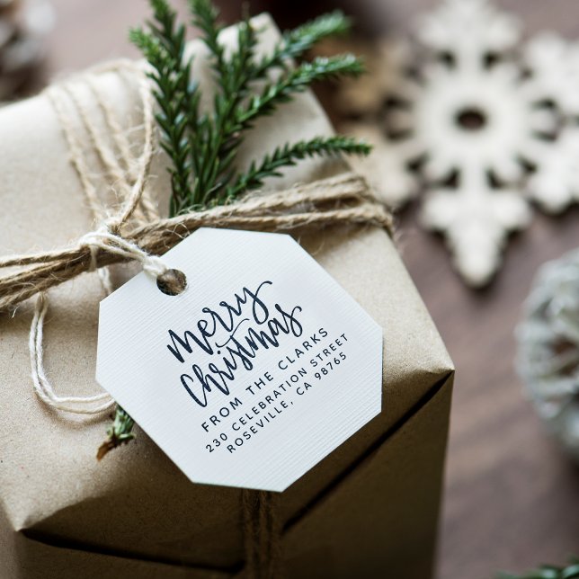 Hand Letter Merry Weihnachtsadresse Gummistempel (Von Creator hochgeladen)