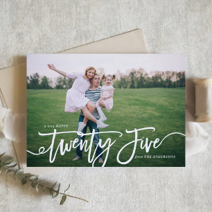 Hand Lettered A Very Happy New Year 2018 Photo Feiertagskarte