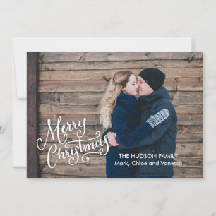 Hand Lettered Christmas Full Foto Feiertagskarte