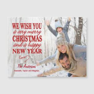 Hand Lettered Christmas Full Foto Magnet