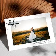 Hand-Lettered Modern Foto Love & Thanks