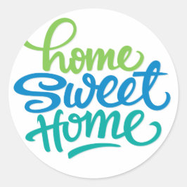 HAND LETTERED ZUHAUSE SWEET ZUHAUSE | HAUSHALTSBEW RUNDER AUFKLEBER