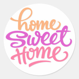 HAND LETTERED ZUHAUSE SWEET ZUHAUSE | HAUSHALTSBEW RUNDER AUFKLEBER