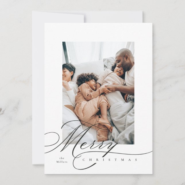 Hand Letting Merry Holiday Card Feiertagskarte (Vorderseite)