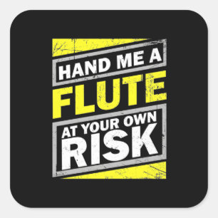 Hand mir eine Flute Quadratischer Aufkleber