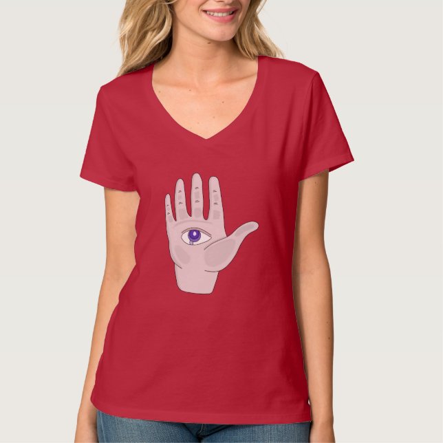 Hand mit Auge T-Shirt (Vorderseite)