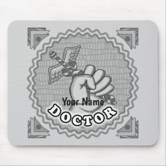 Hand mit Caduceus-Arzt  Mousepad