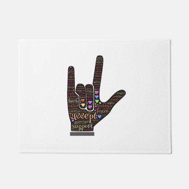 Hand mit inspirierend Text Fußmatte (Vorderseite)