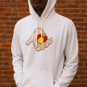 Hand mit Juggling Ball Mens Hoodie
