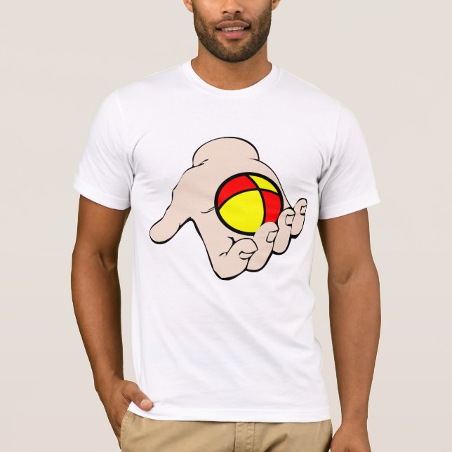Hand mit Juggling-Ball-Mens-T - Shirt (Vorderseite)