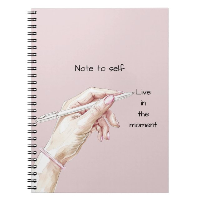 Hand mit Stift: Notiz an mich selbst Notizblock (Vorderseite)