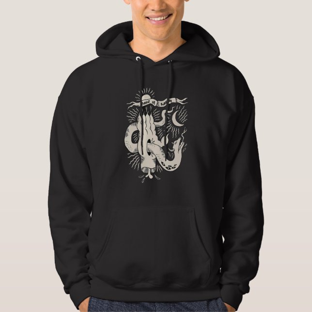 Hand Of Satan Demonic Serpent Hand Halloween Cresc Hoodie (Vorderseite)