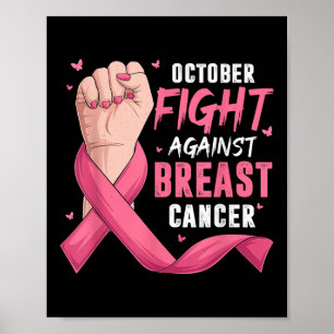 Hand Oktober Kampf gegen Brustkrebs Poster