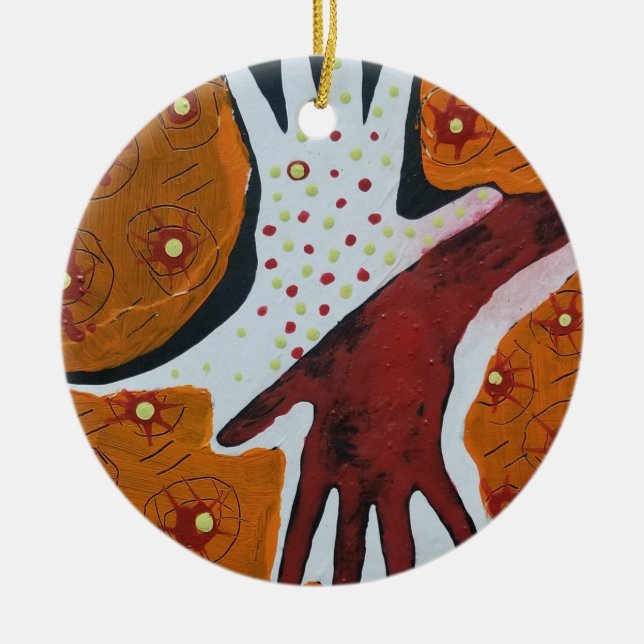 Hand-Ornament Keramik Ornament (Vorne)