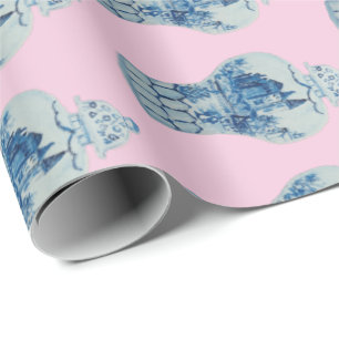 Hand Painted Blue and White Ginger Jar Geschenkpapier