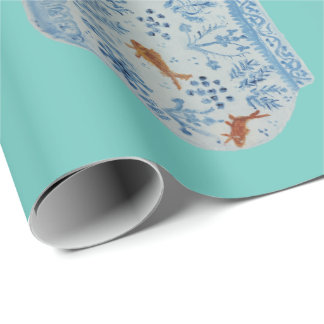 Hand Painted Blue and White Ginger Jar Geschenkpapier
