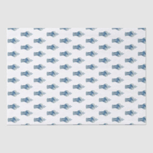 Hand Painted Blue and White Ginger Jar Seidenpapier