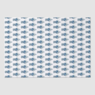 Hand Painted Blue and White Ginger Jar Seidenpapier