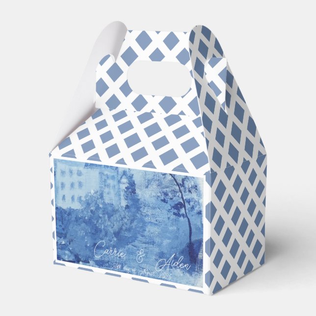 Hand Painted Blue Willow Ginger Jars Wedding Favo Geschenkschachtel (Vorderseite)