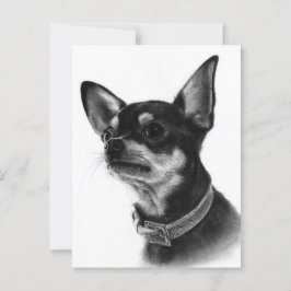 Hand Painted Chihuahua Head Study Postkarte