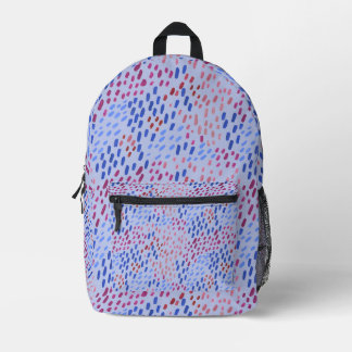 Hand Painted Dots Blue Periwinkle Bedruckter Rucksack