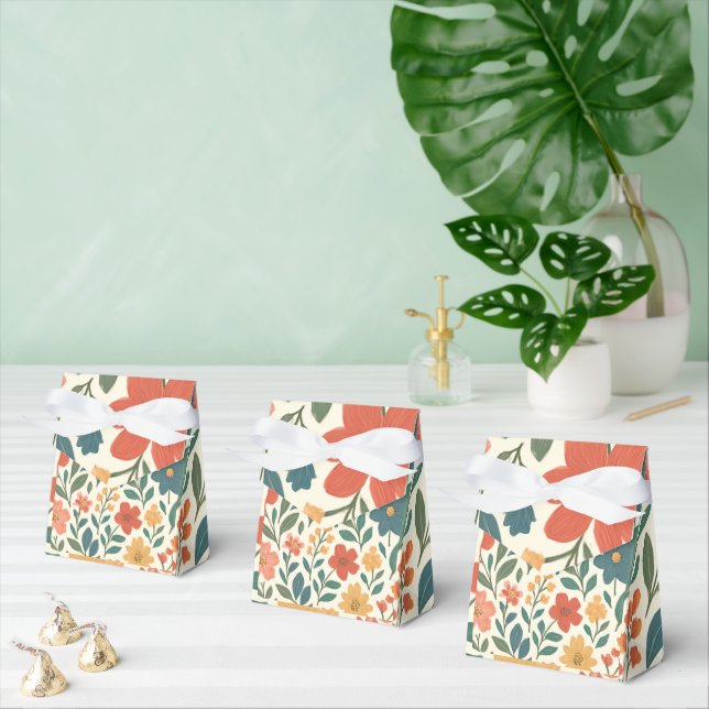 Hand-Painted Floral Pattern – Colorful Botanical  Geschenkschachtel (Zahlreiche)