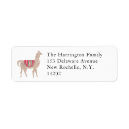 Hand-Painted Llama Farm Return Address Label