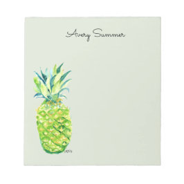 Hand-Painted Pineapple Sage Grocery List Notizblock