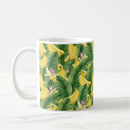 Hand-Painted Tropical Watercolor Leaf & Fruit Kaffeetasse