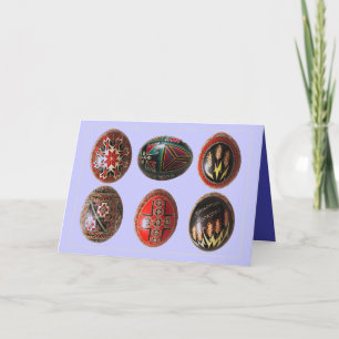 Hand Painted Ukraine Easter Eggs Feiertagskarte