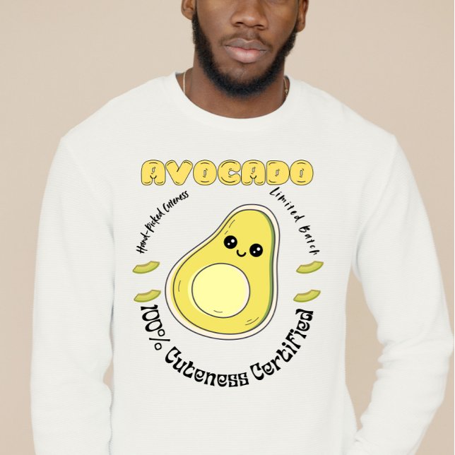 Hand-picked Avocado Fruit Label  Sweatshirt (Von Creator hochgeladen)