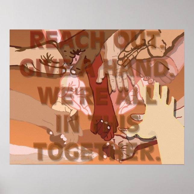 Hand reichen poster (Vorne)