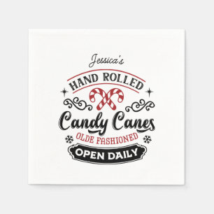 Hand Rolled Candy Cane   Bauernhof Serviette