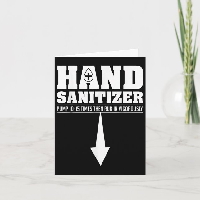 Hand Sanitizer Funny Sarcastic Adult Humor Dirty J Karte (Vorderseite)