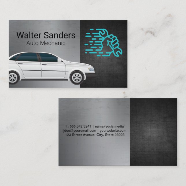 Hand-Schlüssel | AUTO Visitenkarte (Vorne/Hinten)