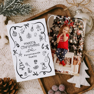 Hand Schreib frohe Weihnachtskarte Einladung