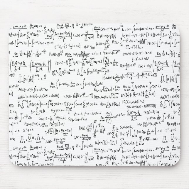 Hand schriftliche Mathe-Gleichungen // Mousepad (Vorne)